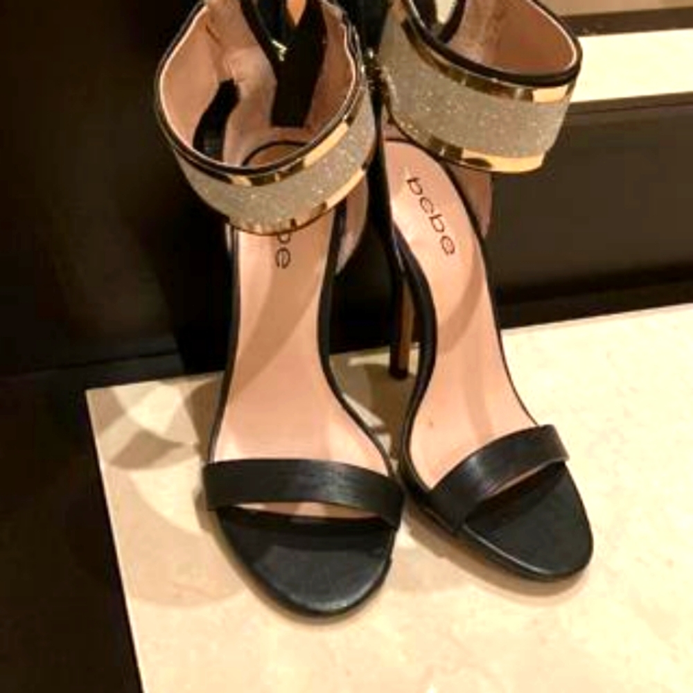 Bebe ankle straps high heels